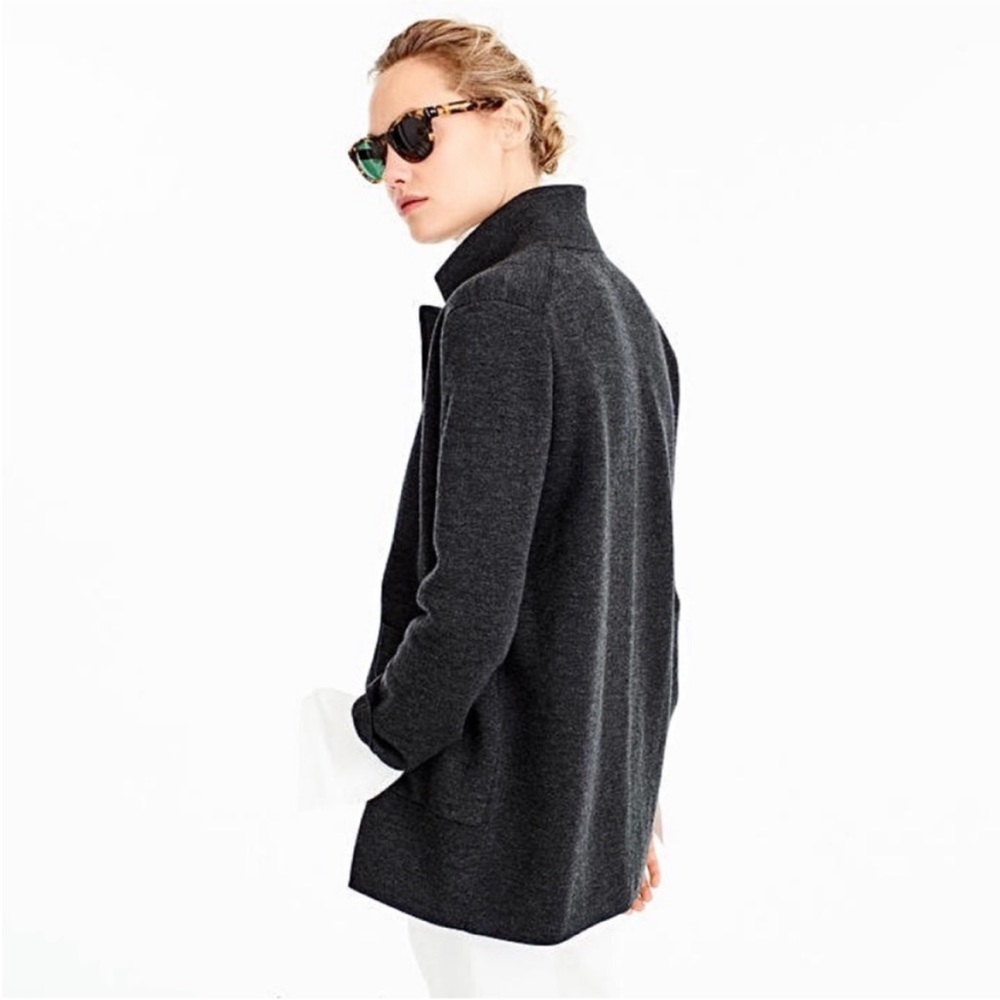 J. Crew Open-front Sweater Blazer Grey Dark
Gray Wool Cardigan Women's XXS - Picture 3 of 11
